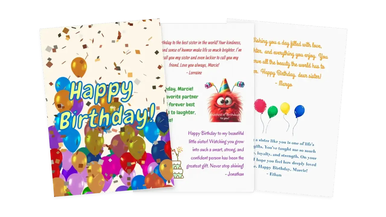 Heartfelt Birthday Wishes for Your Sister: 80+ Sweet, Funny \u0026 Heartfelt  Ideas, image size:1280x720