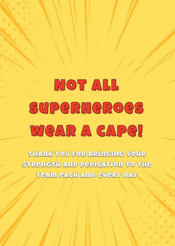 Superhero employee | Ellacard