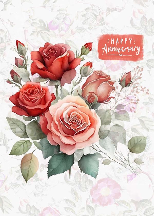 happy anniversary roses