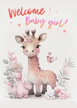 Ellacard card design: baby girl