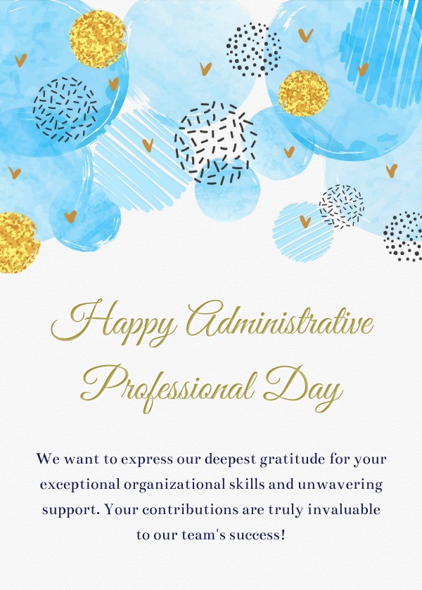 Create the Perfect Card for Administrative Professionals Day for Administrative Professionals Day Card Printable Free